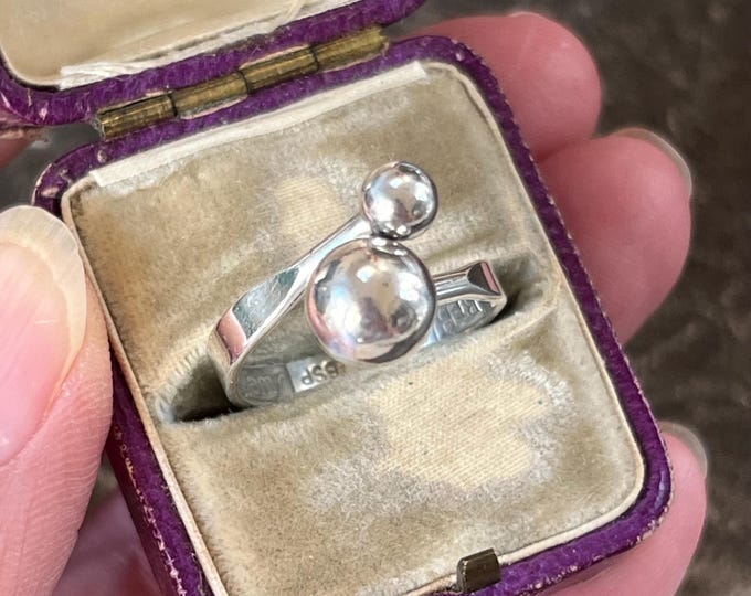 Begnt Hallberg Silver Sphere Ring.Ring Size M.5