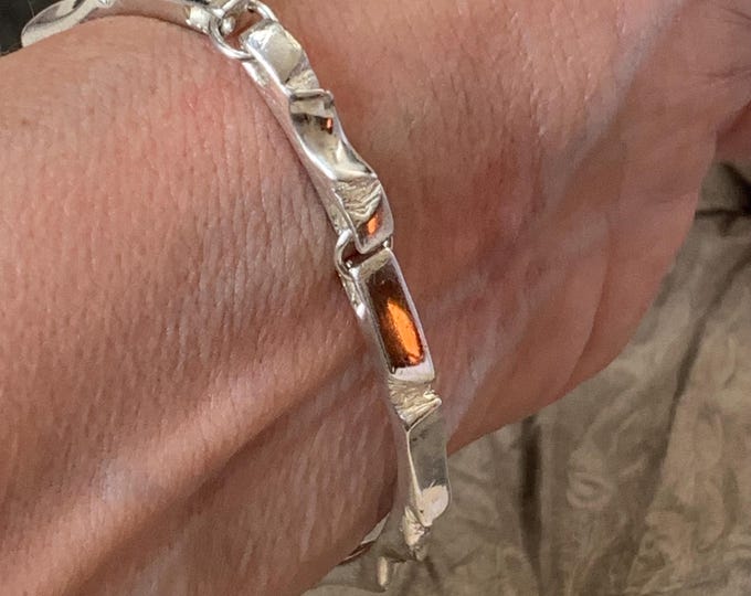 Scandinavian modernist silver bracelet 1970s Silver bangle Attributed to Bjorn Weckstrom