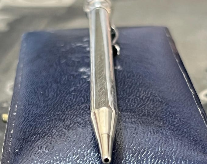 Vintage Life-Long Sterling Silver Mechanical Pencil – 1940s British Made Graphite Pencil - Writing Collectable Gift