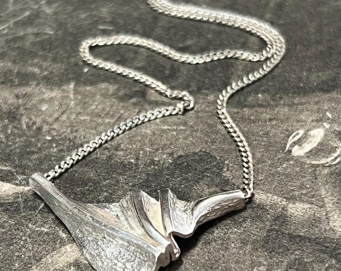 Niels Erik From, Denmark Silver Pendant Necklace, Integrated 925 Silver Chain