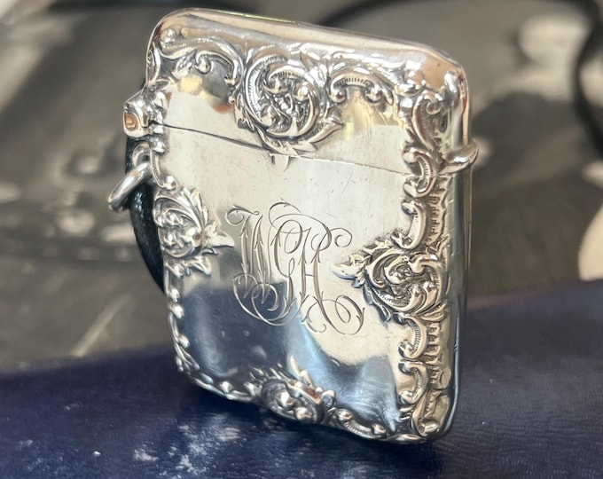 Edwardian Sterling Silver Vesta Case Pendant | Birmingham 1901 | Henry Matthews