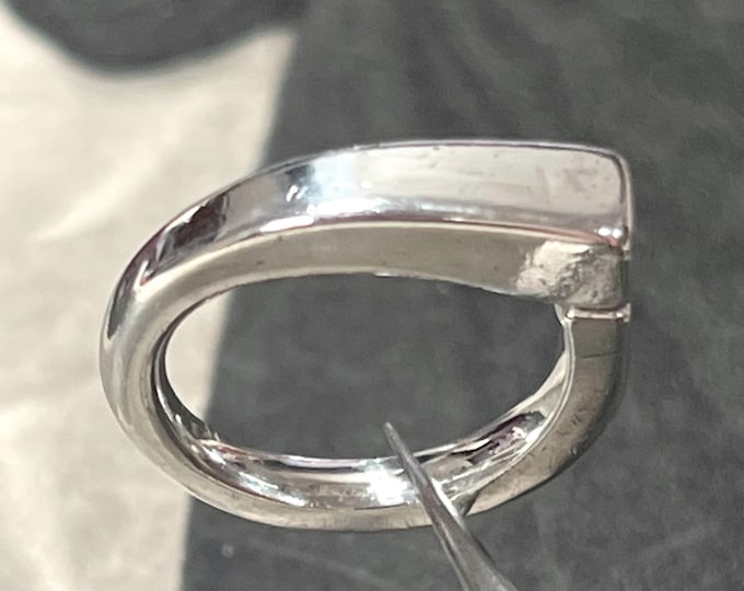 Frank Ahm Danish Modernist Silver Ring – Sterling Silver 925S – Geometric Sculptural Design – Scandinavian Vintage Jewellery