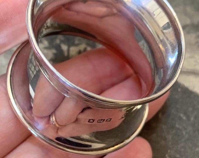 1856 Sterling Silver Napkin Ring Antique Victorian silver Hallmark 14.5 grams silver