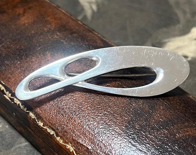Vintage Sterling Silver Modernist Brooch, Edinburgh 1990 Hallmarked Scottish Contemporary Jewellery