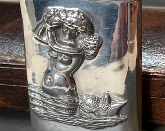 Sterling Silver Mermaid Heirloom Keepsake Case – Mermaid Sea Siren, London 1991