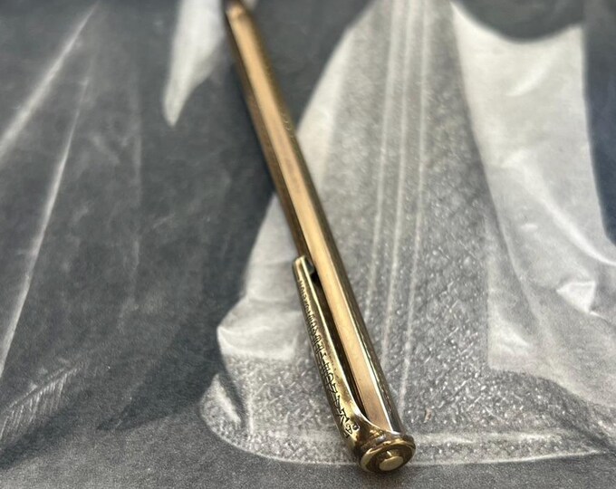 Vintage Kanoe Peace Propelling Pencil – Gold Coloured – Hexagonal Engraved Body