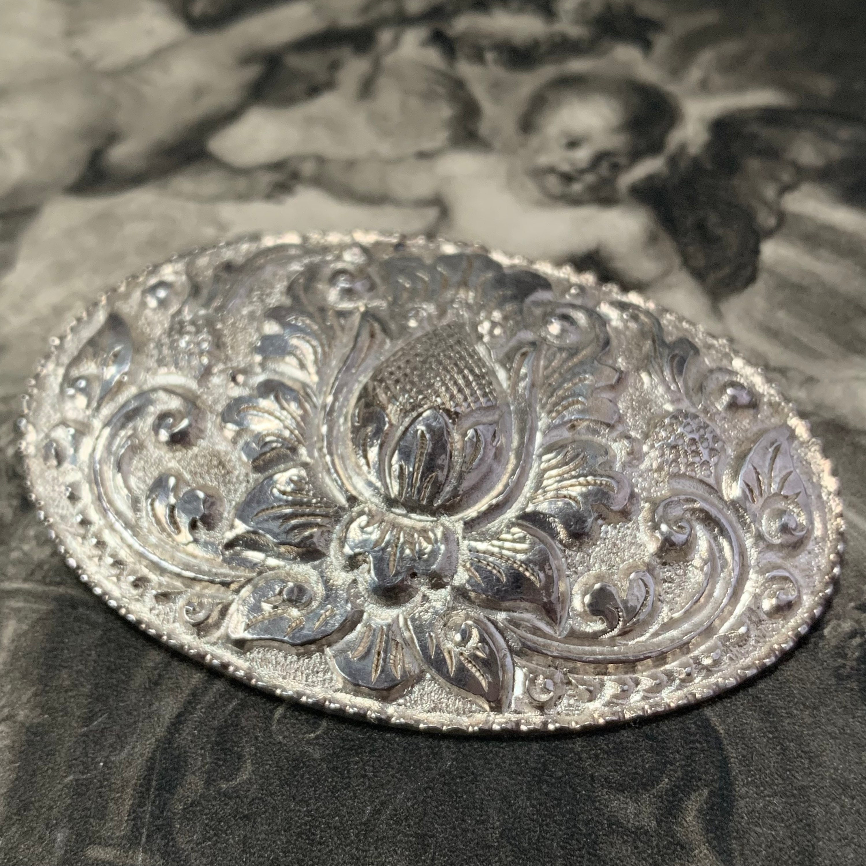 Scottish Thistle Silver Brooch From The Early 1900S. A Wonderful & Meaningful Keepsake, Perfect For Commemorating A Special Occasion