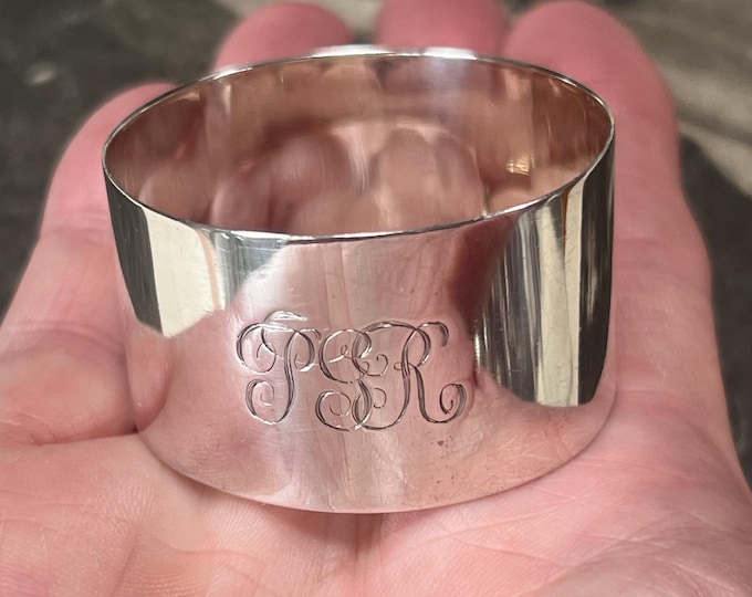 Art Deco Sterling Silver Napkin Ring, Birmingham 1924–25 Hallmark