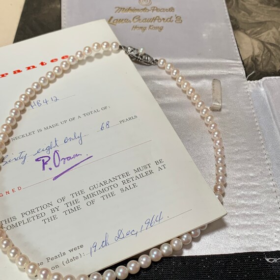 Vintage Mikimoto Pearl Necklace 5.4mm 