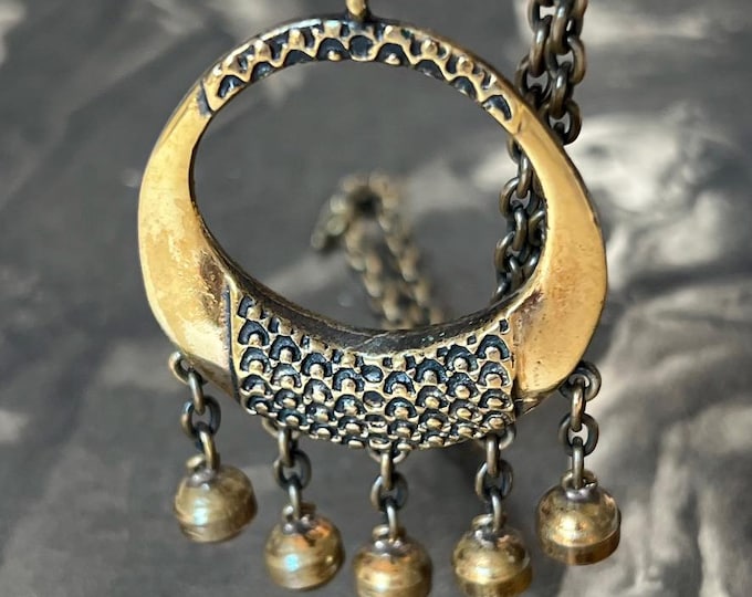 Pentti Sarpaneva Bronze Pendant Necklace, Finnish Brutalist Kinetic Design, 1970s Scandinavian Jewellery