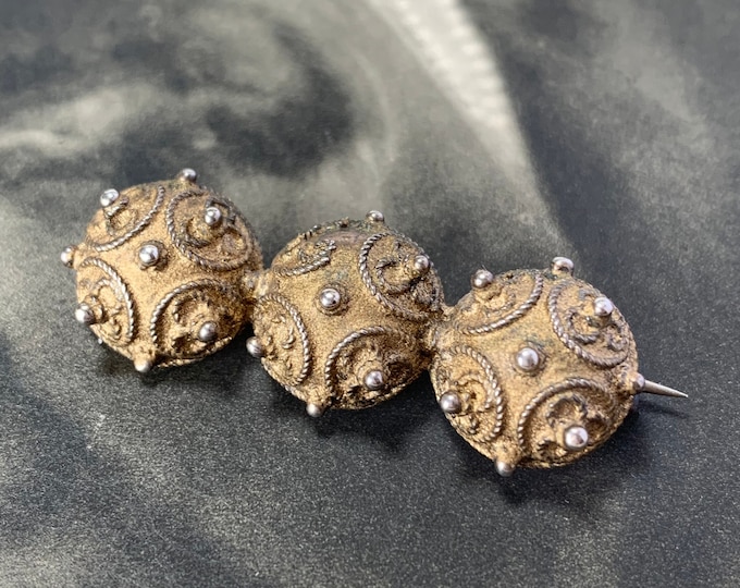 1914 Scandinavian Silver Brooch. Trilogy brooch crafted by the renowned Swedish designer Carl Gustav Hallberg