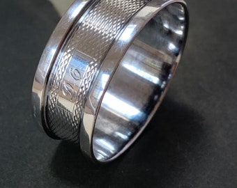 Vintage Sterling Silver Napkin Ring: 1938 Birmingham Hallmarked