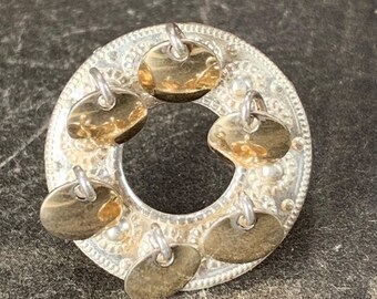 Antique Swedish Silver Solje Bridal Wedding Brooch Petite Good Luck Pin