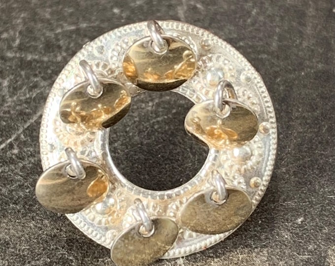 Antique Swedish Silver Solje Bridal Wedding Brooch Petite Good Luck Pin