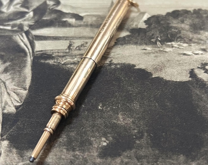 Antique Art Deco Solid 9ct Gold Propelling Pencil – C & S Co Ltd – London Hallmarked date 1918 - 1919