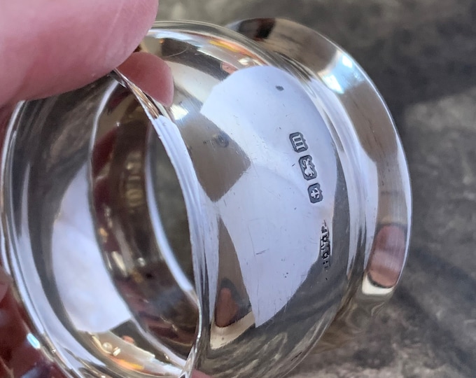 Edwardian Sterling Silver Napkin Ring: Birmingham 1911 Antique