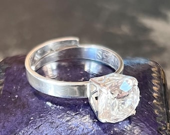 Swedesign Begnt Hallberg Vintage Ring. Rock Crystal Gemstone. 925 Silver Statement Ring