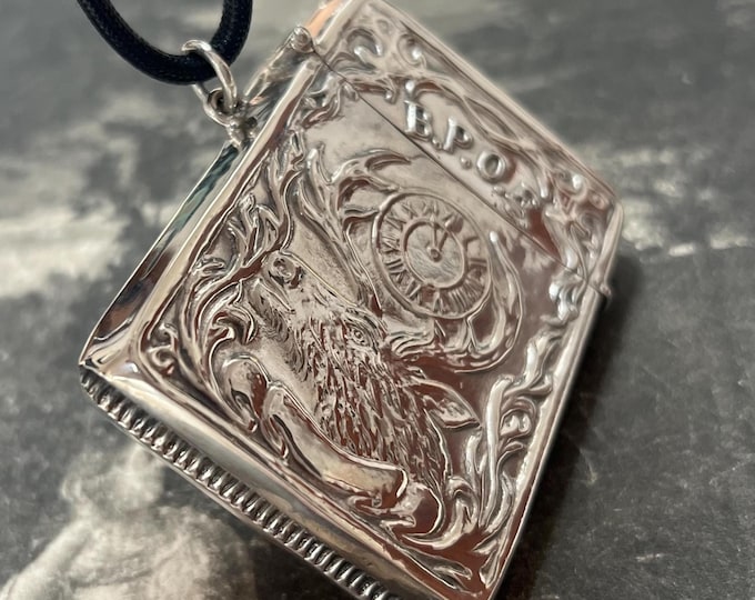 Sterling Silver Elks BPOE Pendant | Vintage Fraternal Locket | Elk Clock Motif 11
