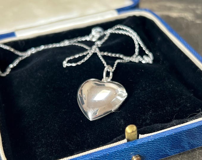 Heart Locket Necklace | Polished 925 sterling silver Pendant, Photo Keepsake