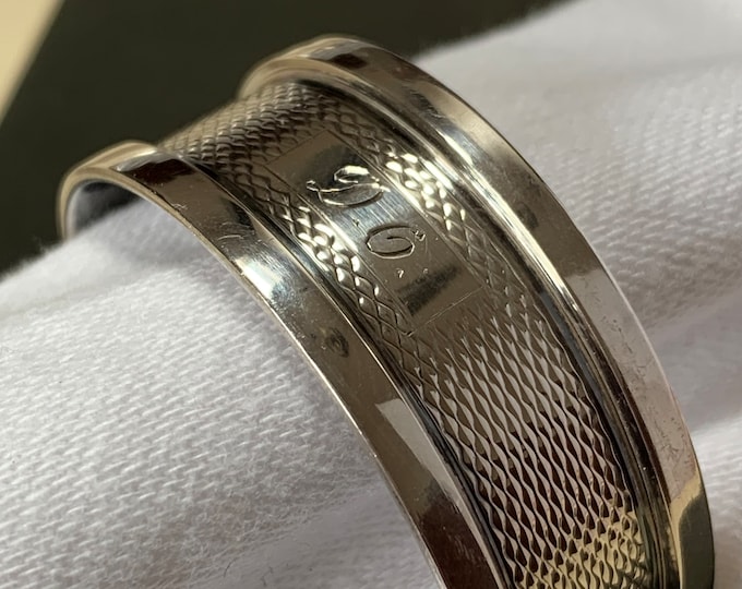 Vintage Sterling Silver Napkin Ring: 1938 Birmingham Hallmarked