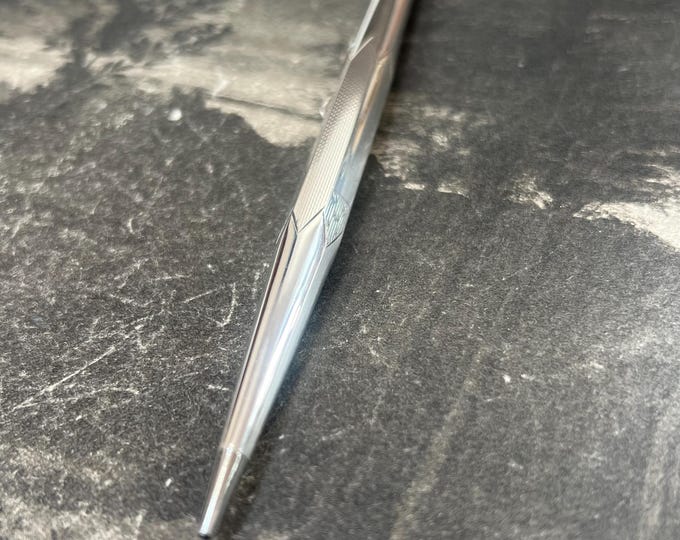 Vintage Sterling Silver Propelling Pencil | Retractable Mechanical Mid-Century Writing Instrument (Boxed)