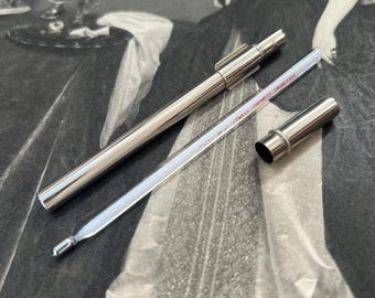 Vintage Glass Field Thermometer – Silver Metal Case – Hillman Attwell Chemists
