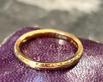 Antique 22ct Gold Wedding Band, 1938 London Hallmark Ring