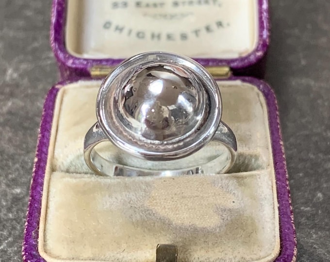 Niels Erik From Sterling Silver Dome Ring: Danish Modernist Jewelry