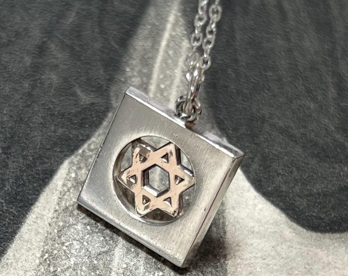 Nina Breddal Kupittaan Kulta Vintage Silver Star of David Pendant – Finnish Charm Necklace