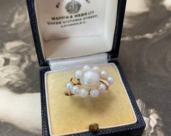 Vintage Mikimoto Akoya Pearl Ring, 14ct Gold, Size 6