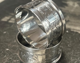 2 George V. napkin rings  hallmark,H. G  S (Henry Griffith and Sons) 1934