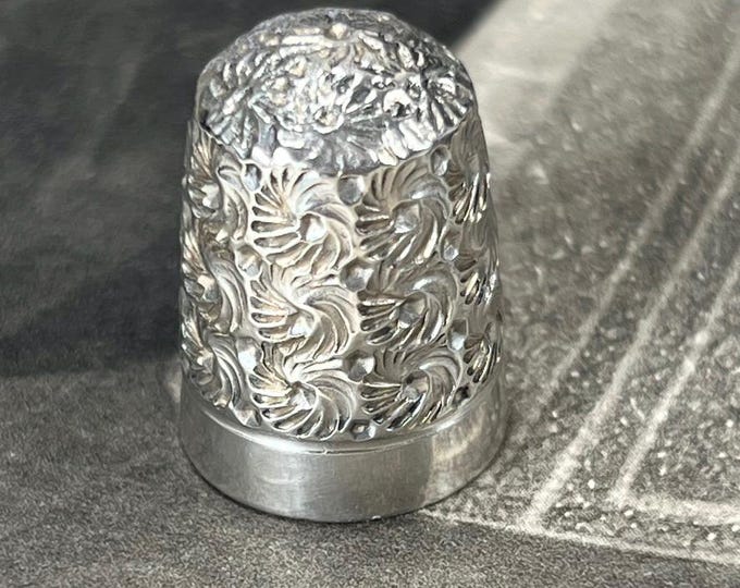 Victorian Silver Thimble Henry Griffith & Son 1896–1897 Antique Sterling Silver