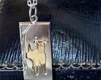 Nina Breddal Pendant Gold Gilt Sterling Silver Necklace Vintage Danish design