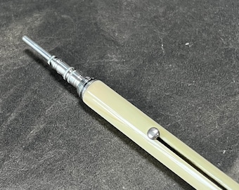 Rare Sampson Mordan Silver & Bone Propelling Pencil | Victorian Antique Mechanical Pencil | Slide Action