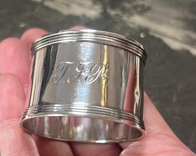 Victorian Solid Sterling Silver Napkin Ring | Hallmark | Dates 1897 | 30.9 grams | Antique Silver Tableware | Wedding Gift