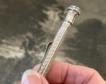 Vintage Eversharp Sterling Silver Mechanical Pencil | Engraved Chevron Design, Desk Accessory