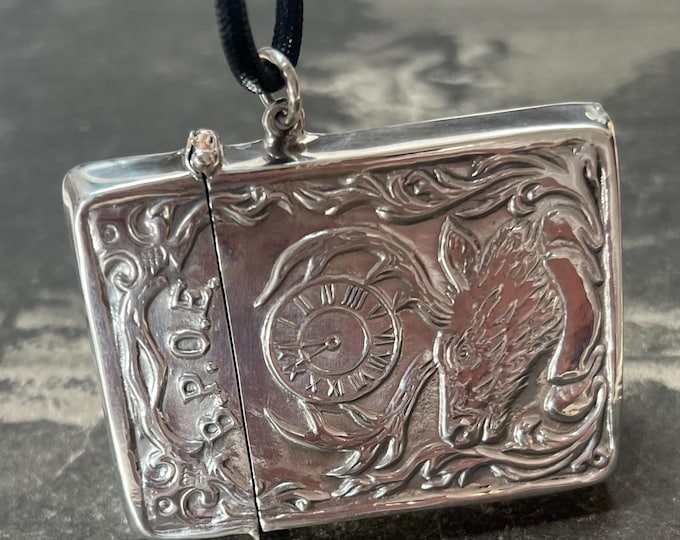 Sterling Silver Elks BPOE Pendant | Vintage Fraternal Locket | Elk Clock Motif 11