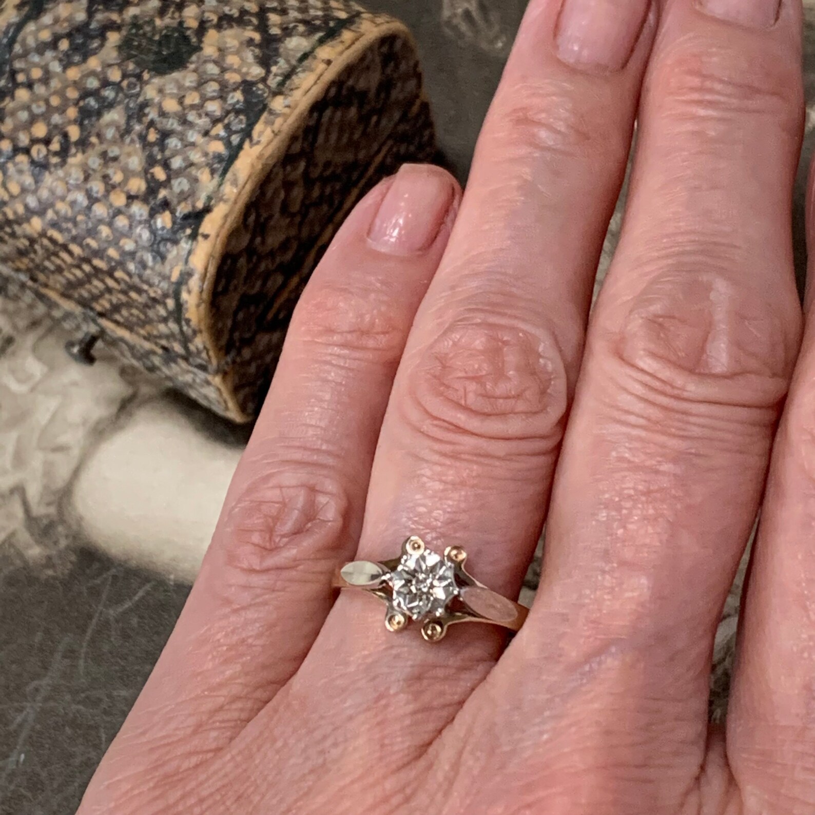 Vintage 1970's diamond engagement ring 9ct white and Etsy