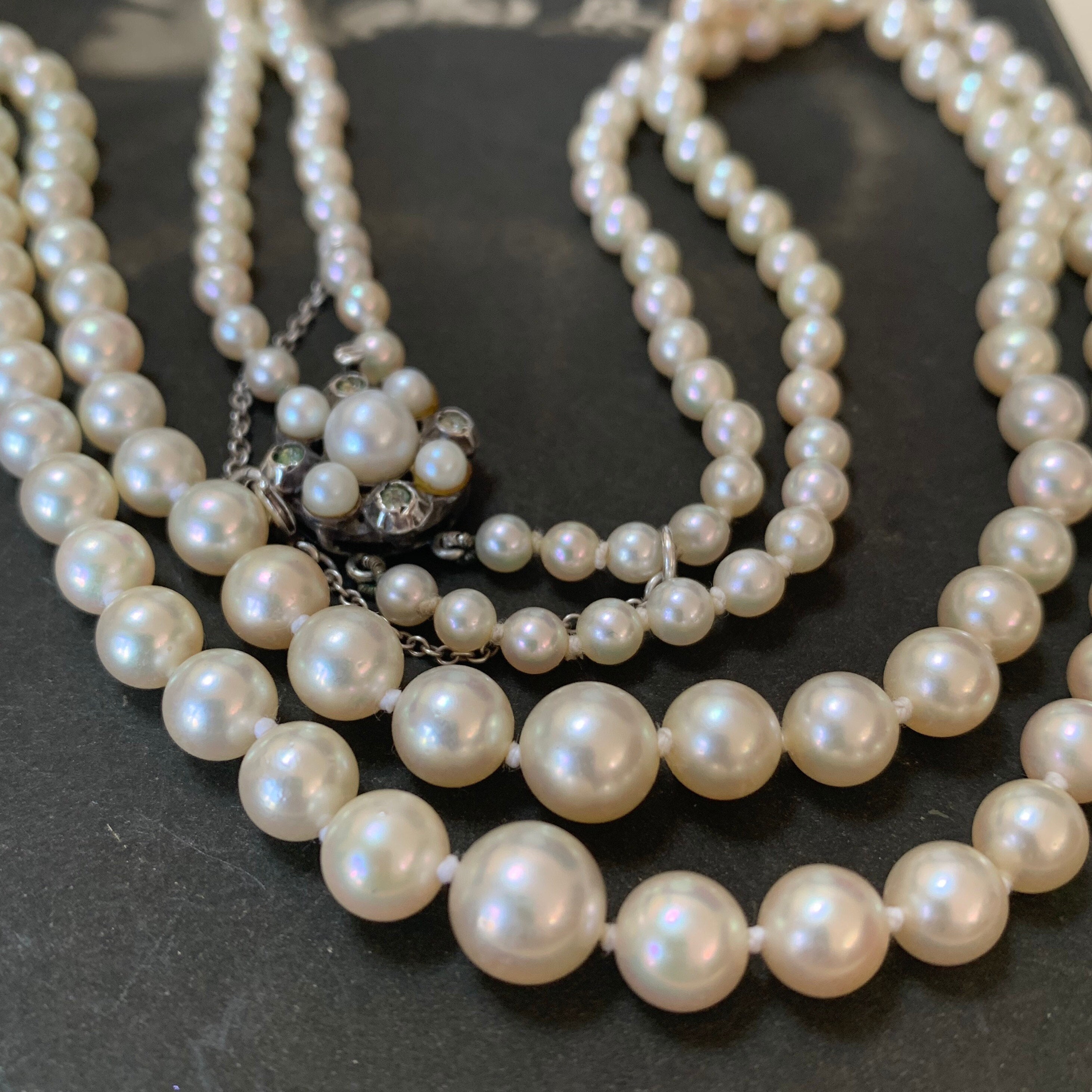 Double strand deals cultured pearl necklace