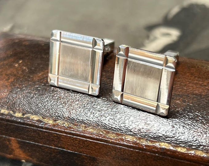 Vintage Solid Sterling Silver Cufflinks | 1978 London Hallmarked
