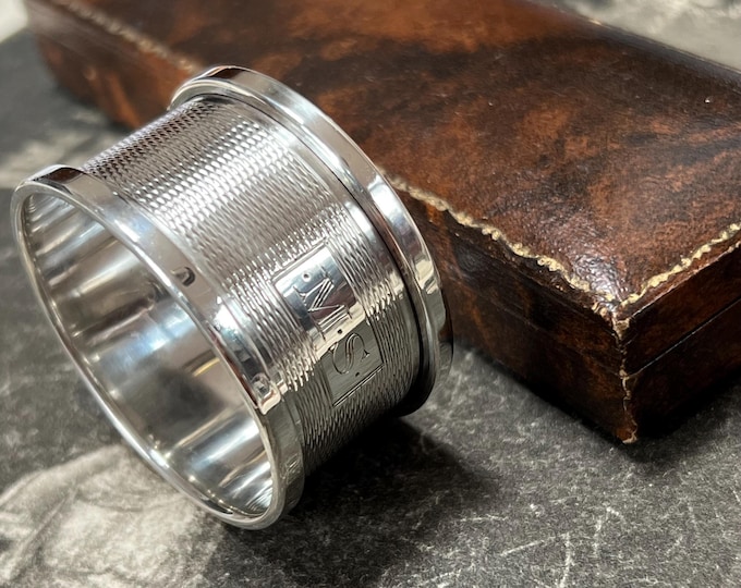 Antique George VI Sterling Silver Napkin Ring, Birmingham 1937–1938
