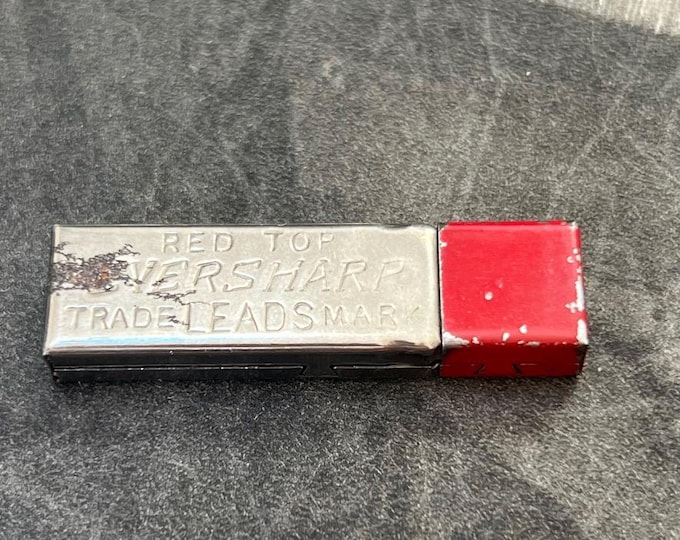Vintage Eversharp Red Top Pencil Lead Container – Made in Chicago – Packed in England