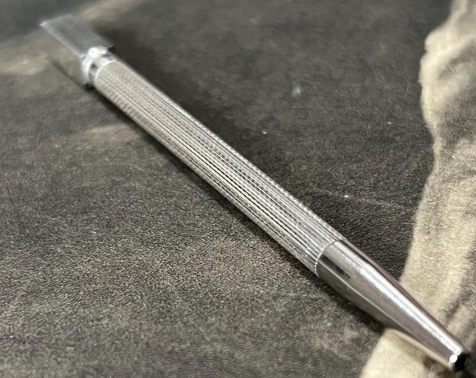 Vintage Ari Norman Silver Bridge Pencil | Mini Propelling Pencil | Card Game Pencil Replacement | Collectible Small Silver Pencil Gift