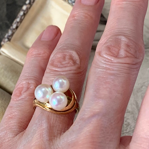 Vintage Mikimoto Cultured Pearl Ring