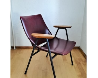 Sillón vintage Niko Kralj Shell: sillón moderno de mediados de siglo, sillón industrial Yugoslavia Rex