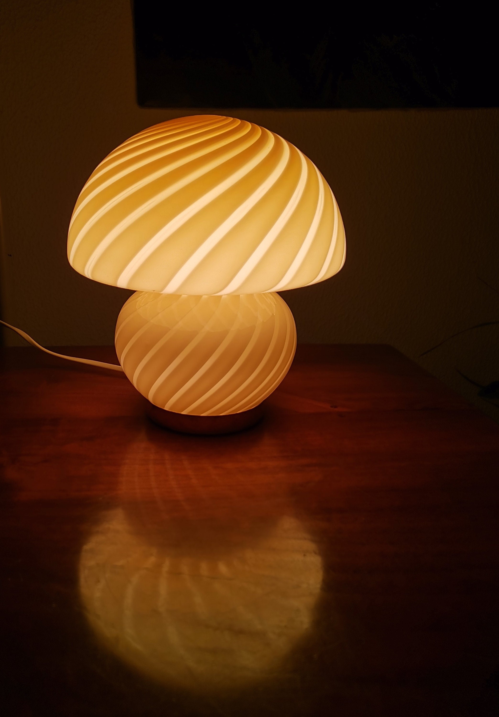 Mid Century Murano Table Lamp Vistosi Mushroom Lamp Nightlight