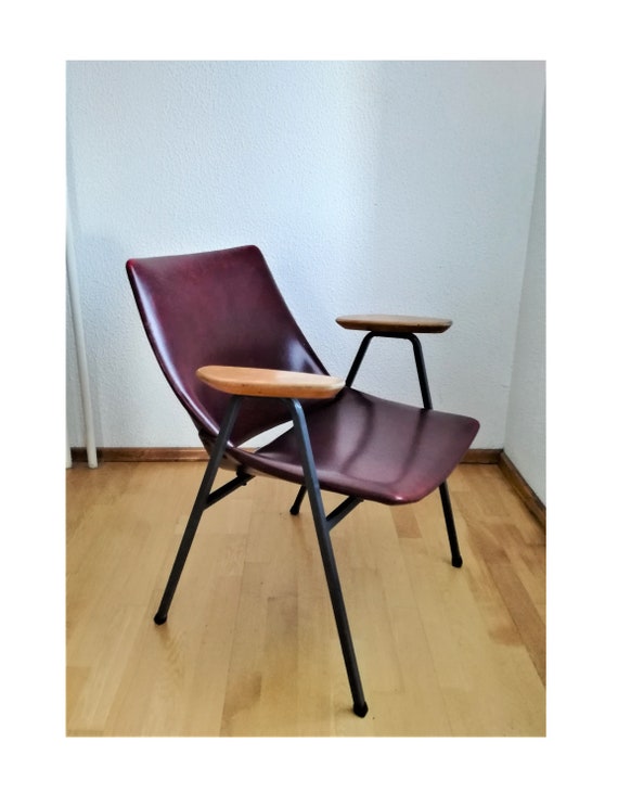 Vintage Niko Kralj Shell Lounge Chair: Mid-Century Modern Armchair, Industrial Yugoslavia Rex Chair
