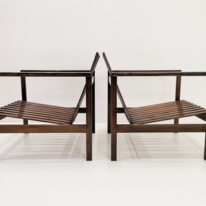 1 von 2 Vintage-Loungesesseln aus Holz, entworfen von Niko Kralj / Industriedesign aus Jugoslawien der 70er Jahre / Moderner Sessel aus der Mitte des Jahrhunderts Bild 4