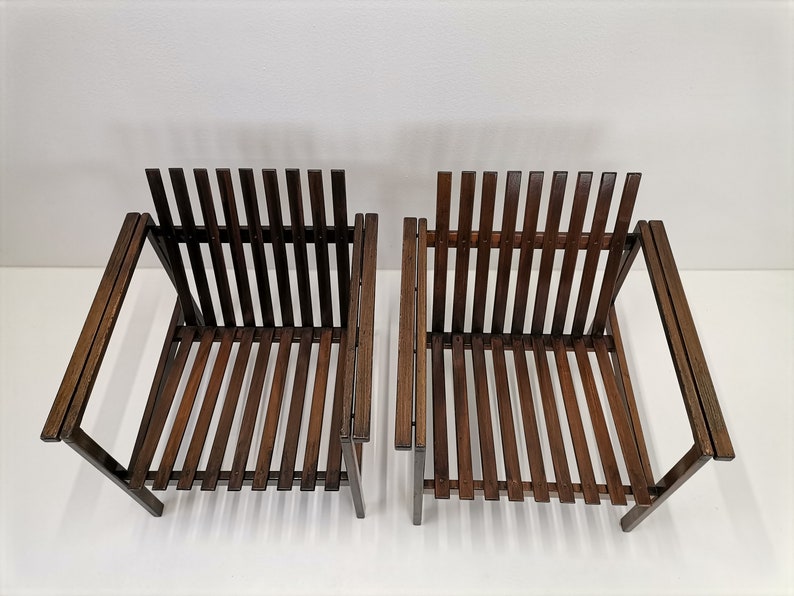 1 von 2 Vintage-Loungesesseln aus Holz, entworfen von Niko Kralj / Industriedesign aus Jugoslawien der 70er Jahre / Moderner Sessel aus der Mitte des Jahrhunderts Bild 3