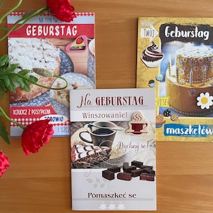 Cartes de fêtes d'anniversaire polonaises silésiennes, tres jolies et humoristiques avec texte